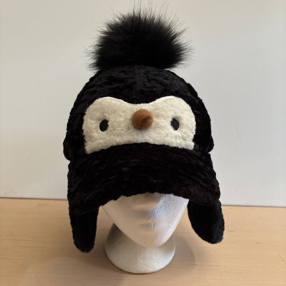 American Eagle Penguin Furry Trapper Earflaps Adjustable Hat Cap